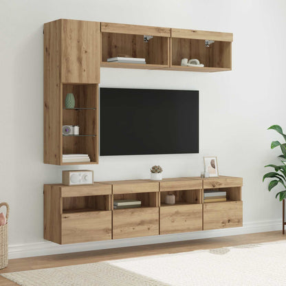 vidaXL TV Cabinet 7 pcs Artisan Oak Engineered Wood