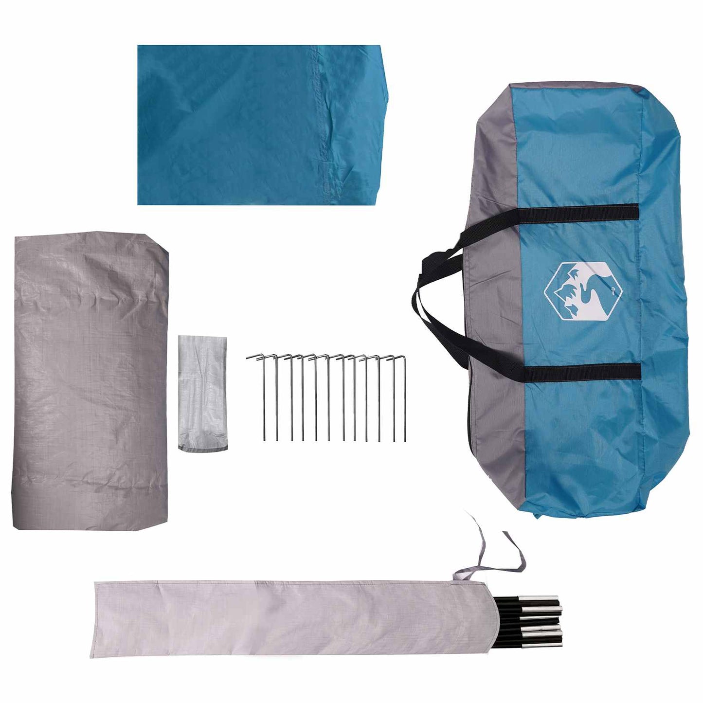 vidaXL Dome Tent with Removable Rainfly Blue 4-Person