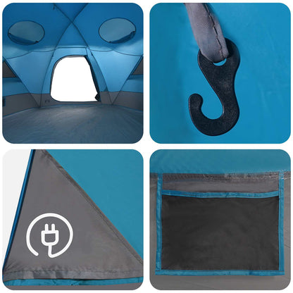 vidaXL Dome Tent with Removable Rainfly Blue 4-Person