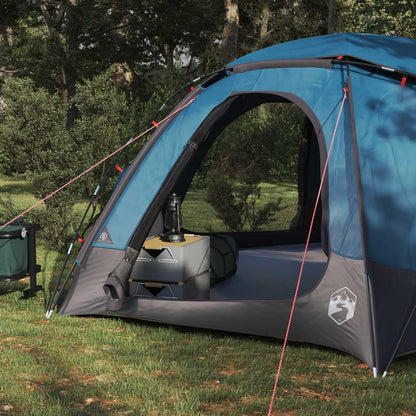 vidaXL Dome Tent with Removable Rainfly Blue 4-Person