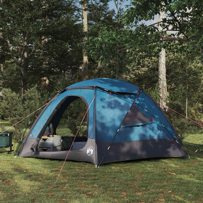 vidaXL Dome Tent with Removable Rainfly Blue 4-Person