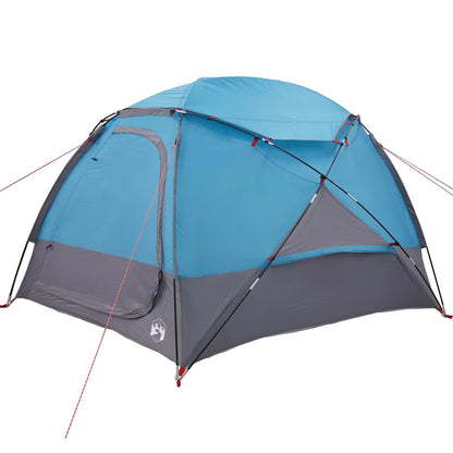 vidaXL Dome Tent with Removable Rainfly Blue 4-Person