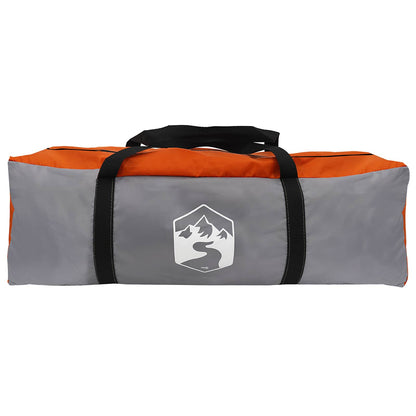 vidaXL Dome Tent with Removable Rainfly Grey and Orange 4-Person