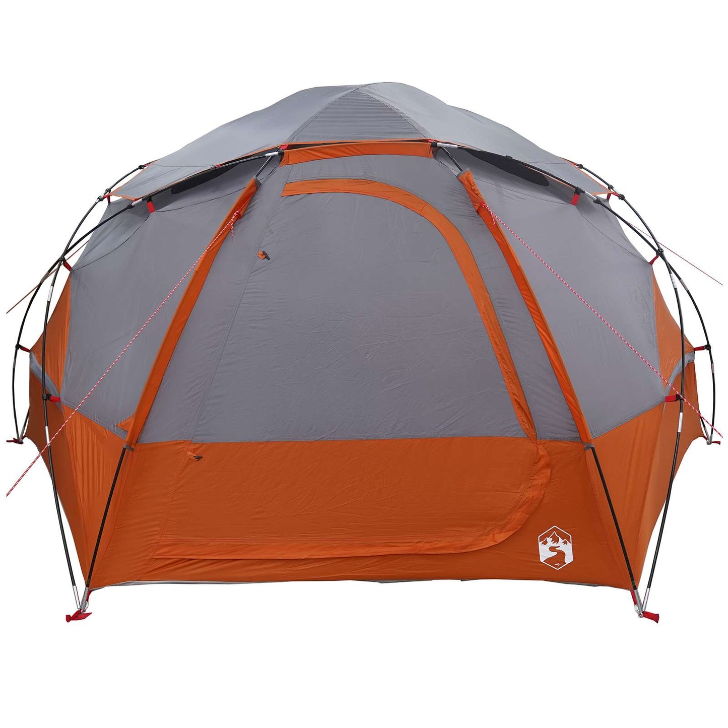 vidaXL Dome Tent with Removable Rainfly Grey and Orange 4-Person
