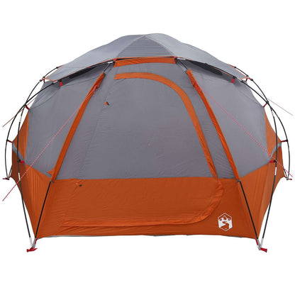 vidaXL Dome Tent with Removable Rainfly Grey and Orange 4-Person