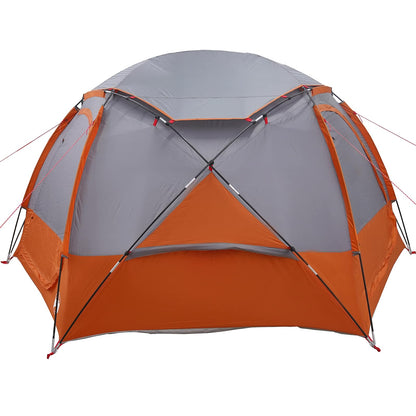 vidaXL Dome Tent with Removable Rainfly Grey and Orange 4-Person