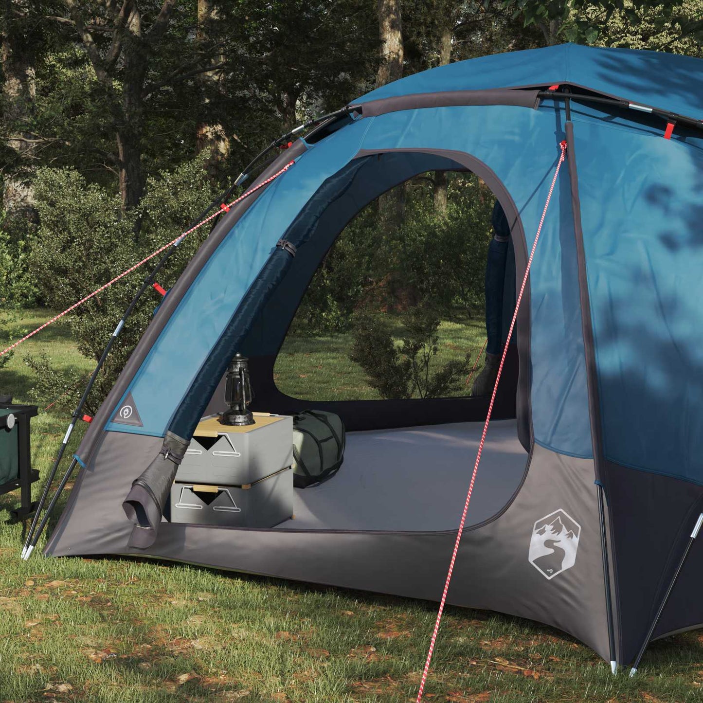 vidaXL Dome Tent with Removable Rainfly Blue 8-Person