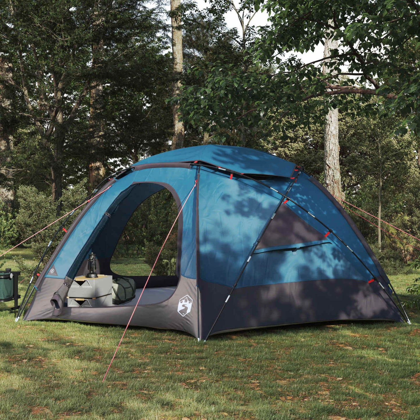 vidaXL Dome Tent with Removable Rainfly Blue 8-Person