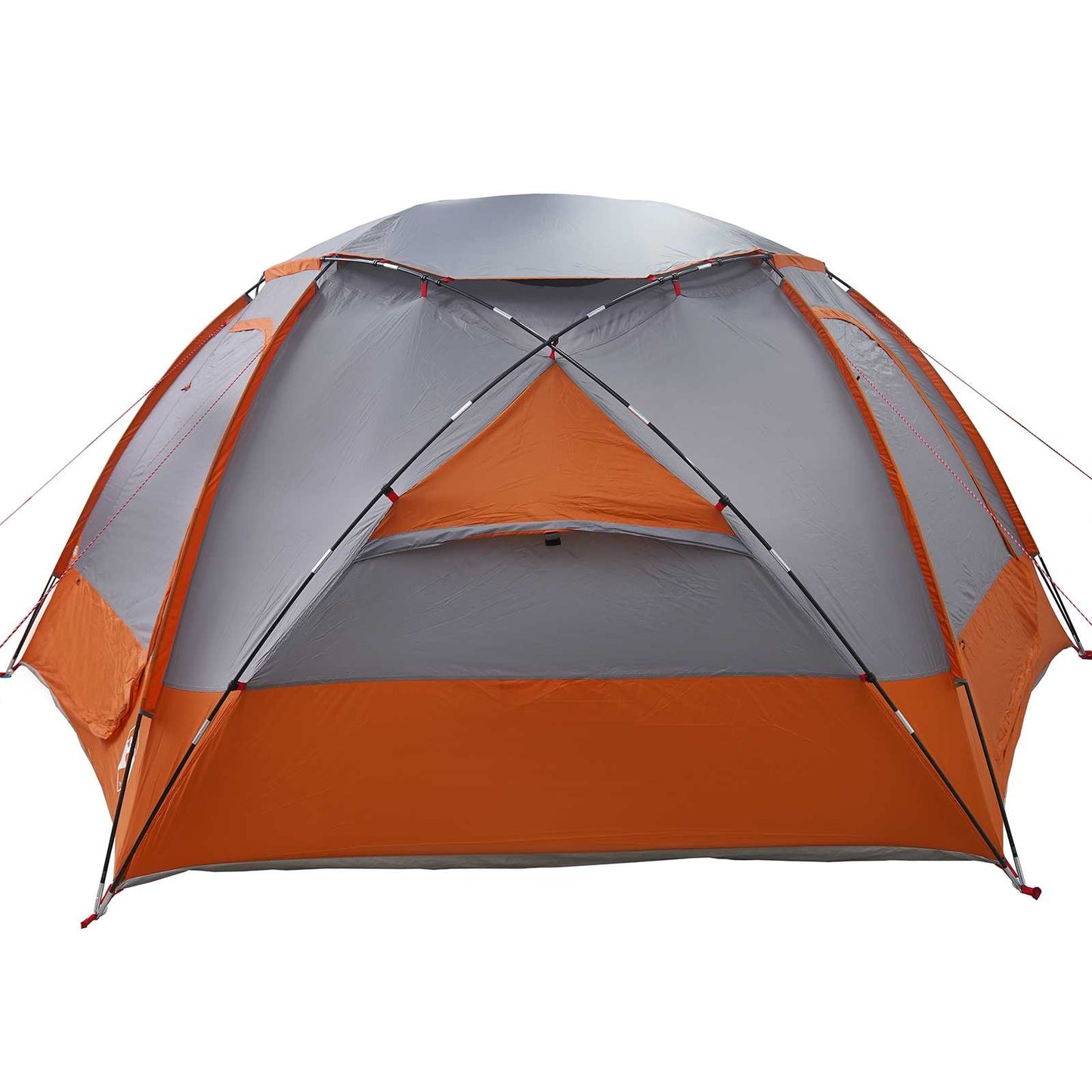 vidaXL Dome Tent with Removable Rainfly Grey and Orange 8-Person