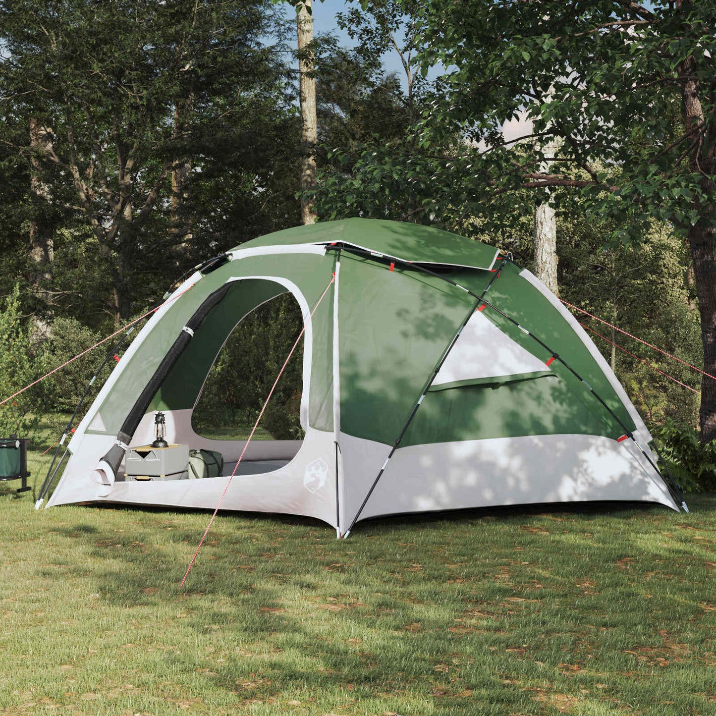 vidaXL Dome Tent with Removable Rainfly Green 12-Person