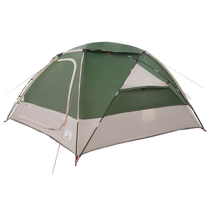 vidaXL Dome Tent with Removable Rainfly Green 12-Person