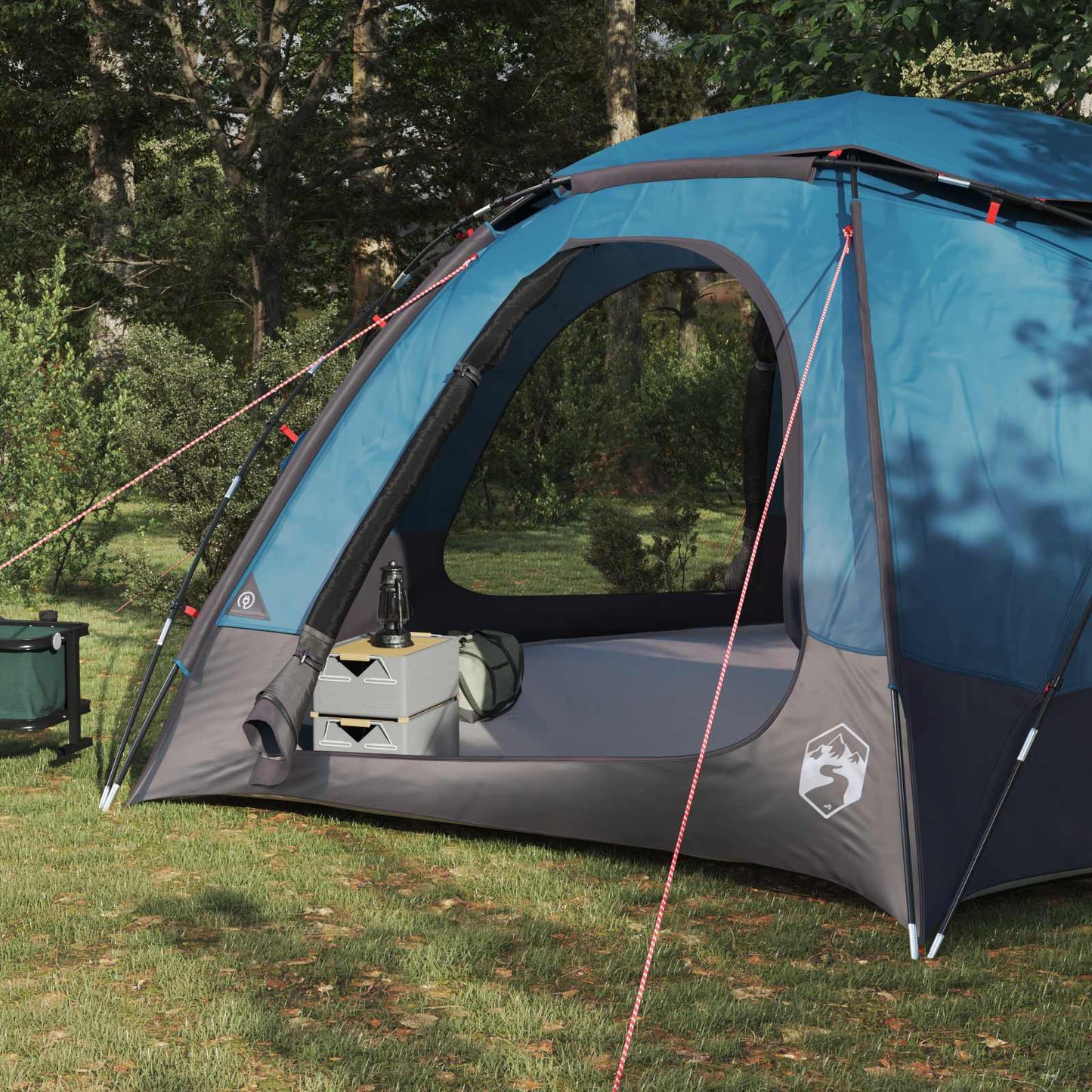 vidaXL Dome Tent with Removable Rainfly Blue 12-Person
