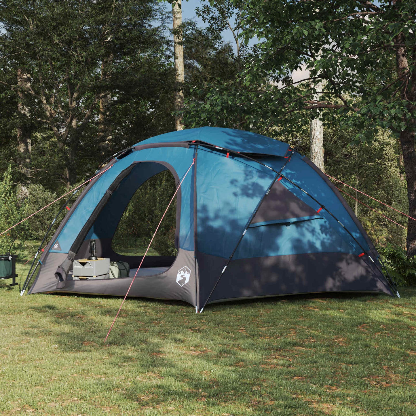 vidaXL Dome Tent with Removable Rainfly Blue 12-Person