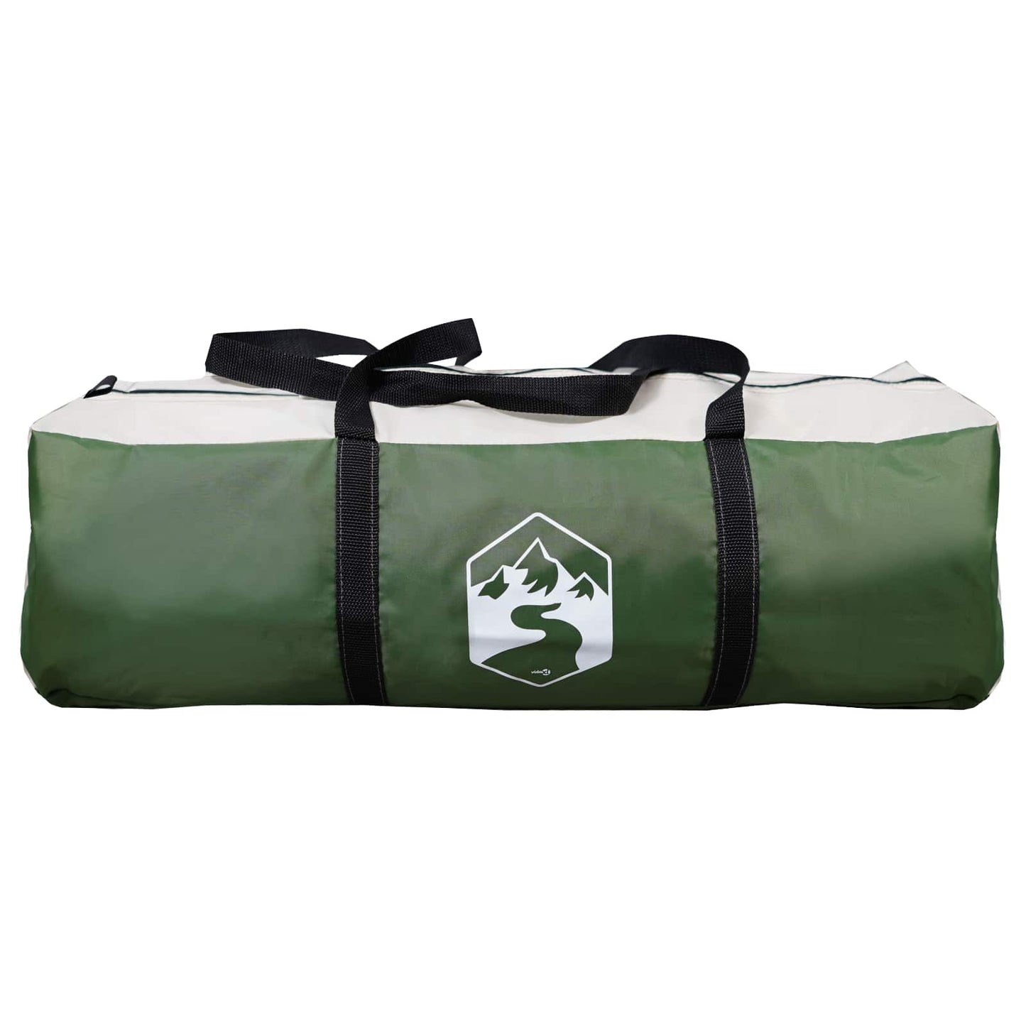 vidaXL Family Tent Green 10-Person 185T Polyester with PU Coating