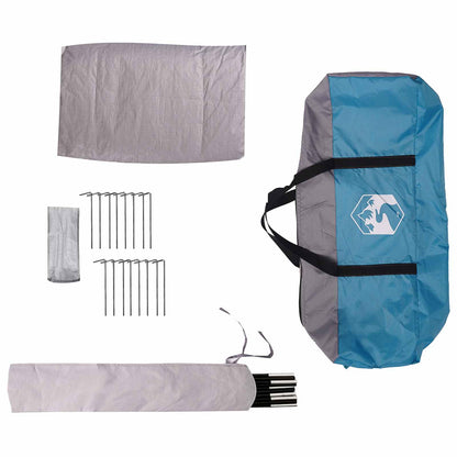 vidaXL Family Tent Blue 10-Person 185T Polyester with PU Coating