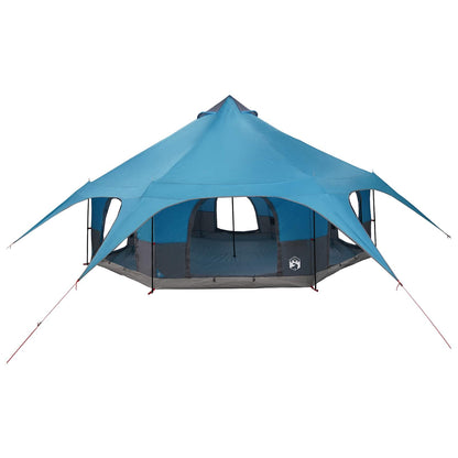 vidaXL Family Tent Blue 10-Person 185T Polyester with PU Coating