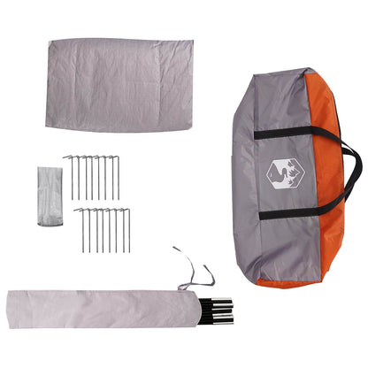 vidaXL Family Tent Grey and Orange 10-Person