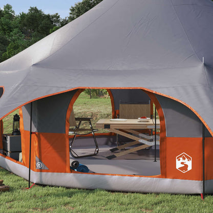 vidaXL Family Tent Grey and Orange 10-Person
