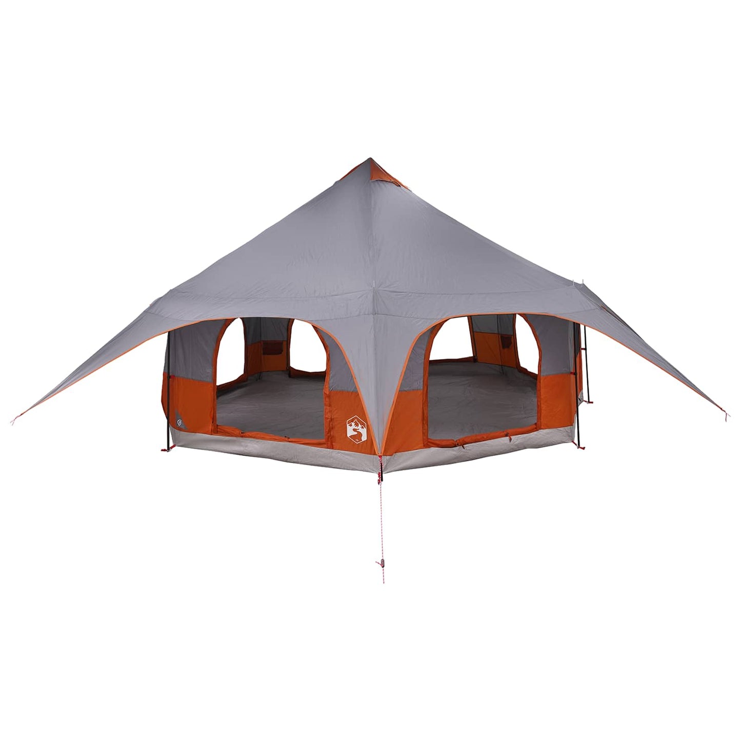 vidaXL Family Tent Grey and Orange 10-Person