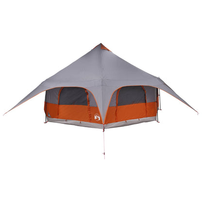 vidaXL Family Tent Grey and Orange 10-Person