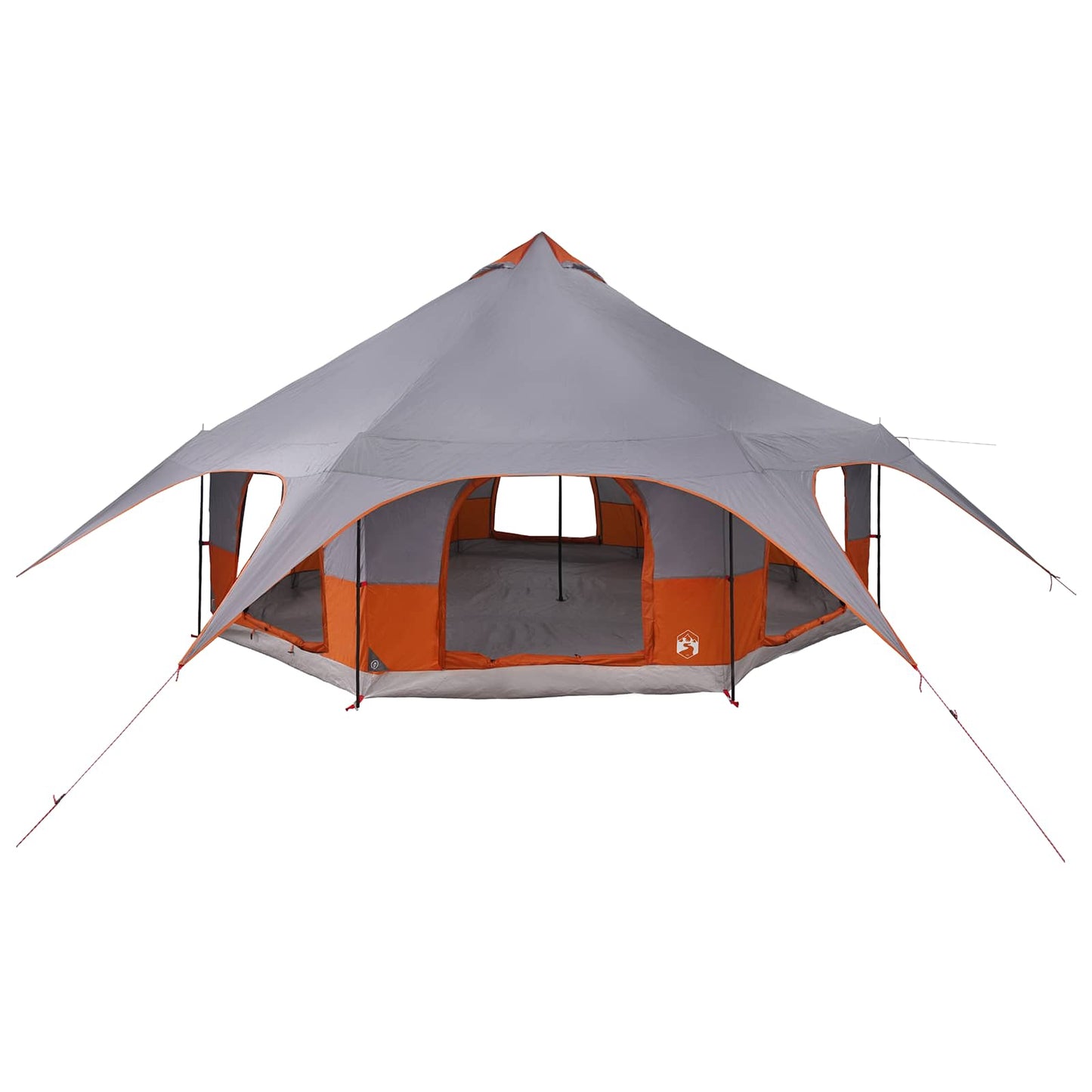 vidaXL Family Tent Grey and Orange 10-Person