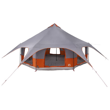 vidaXL Family Tent Grey and Orange 10-Person