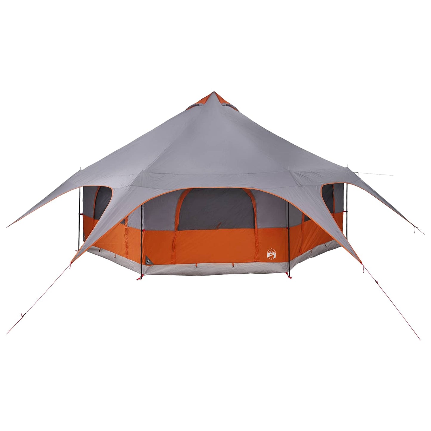 vidaXL Family Tent Grey and Orange 10-Person