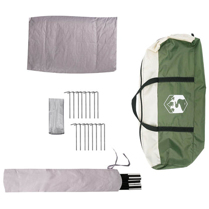 vidaXL Family Tent Green 5-Person 185T Polyester with PU Coating