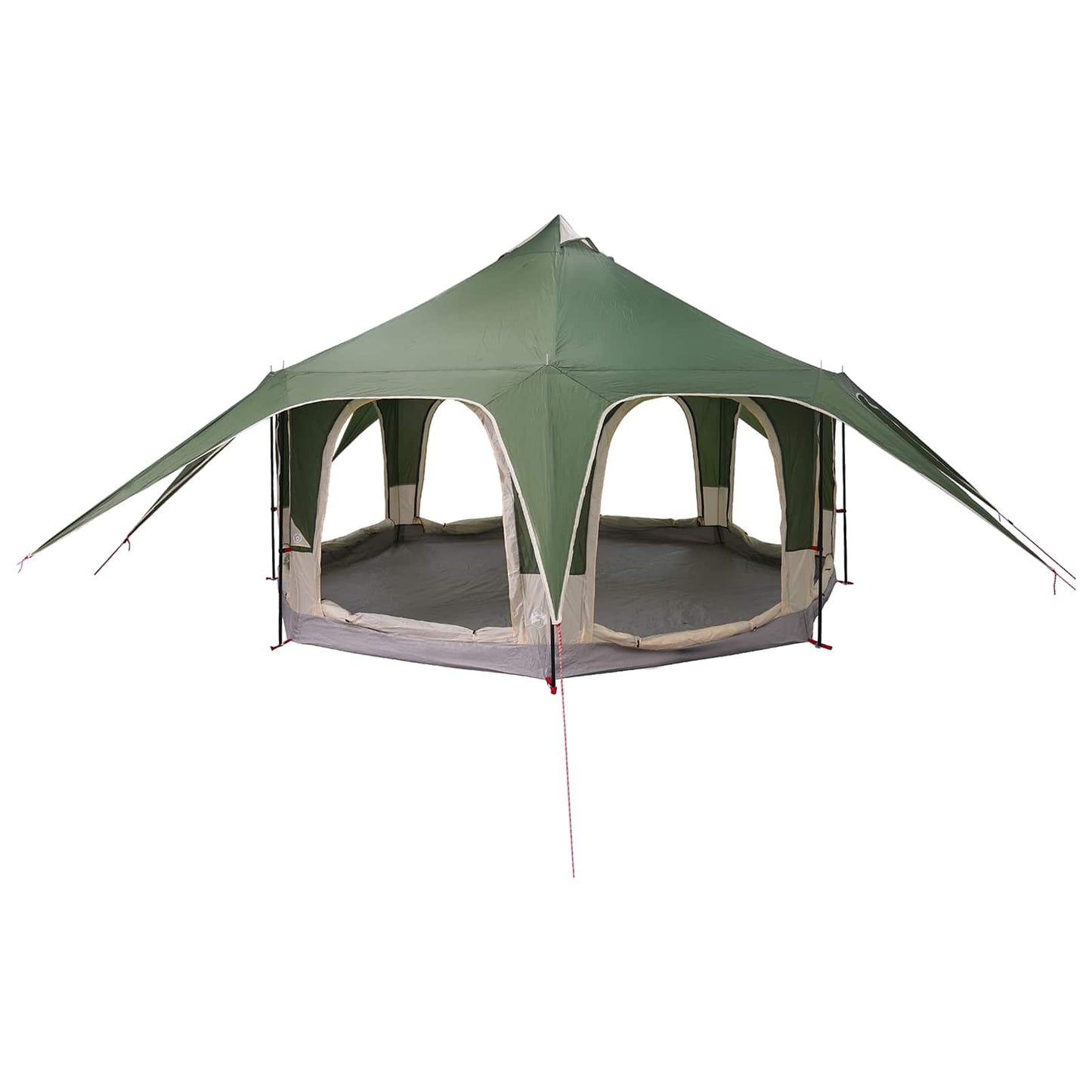 vidaXL Family Tent Green 5-Person 185T Polyester with PU Coating