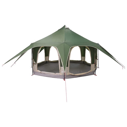 vidaXL Family Tent Green 5-Person 185T Polyester with PU Coating