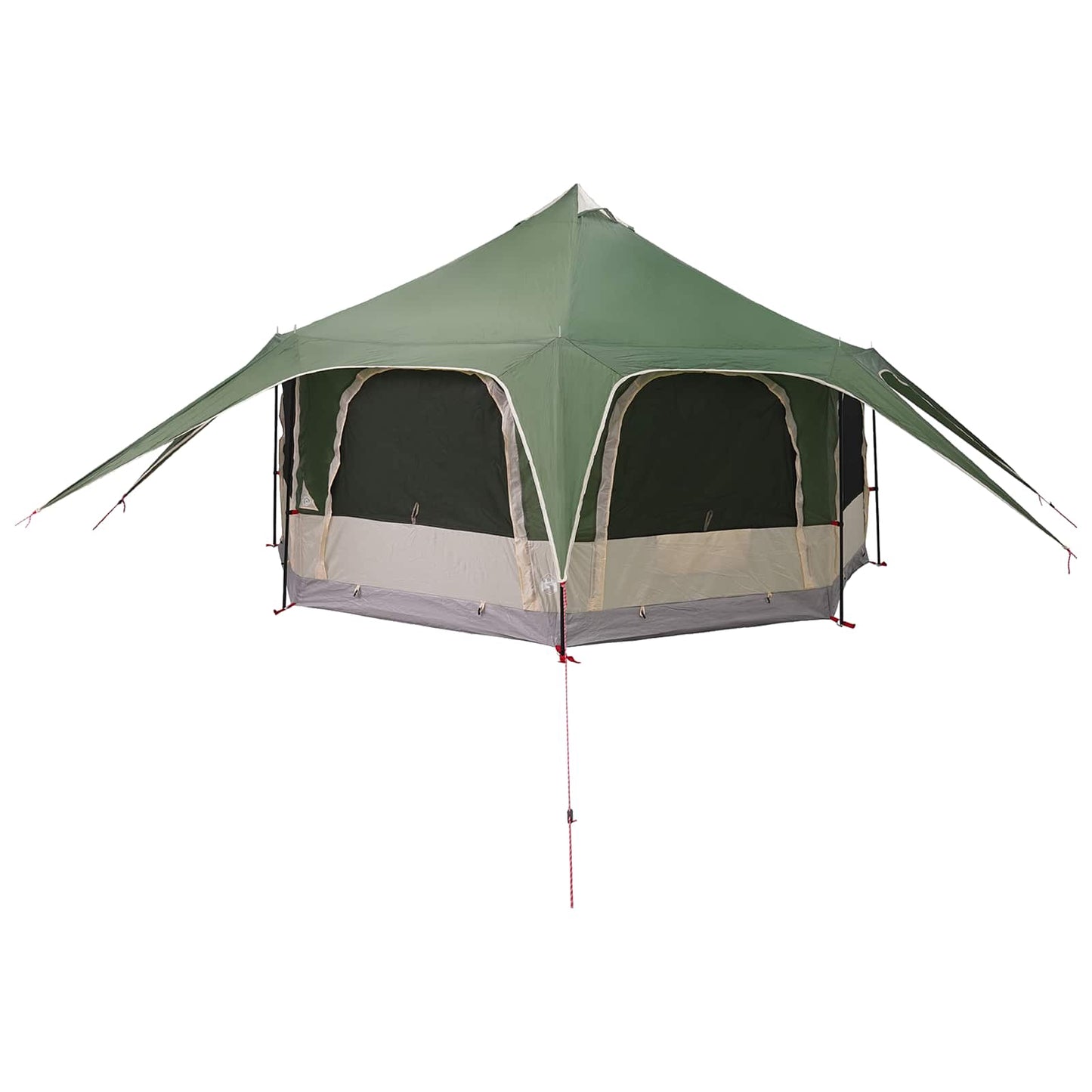 vidaXL Family Tent Green 5-Person 185T Polyester with PU Coating