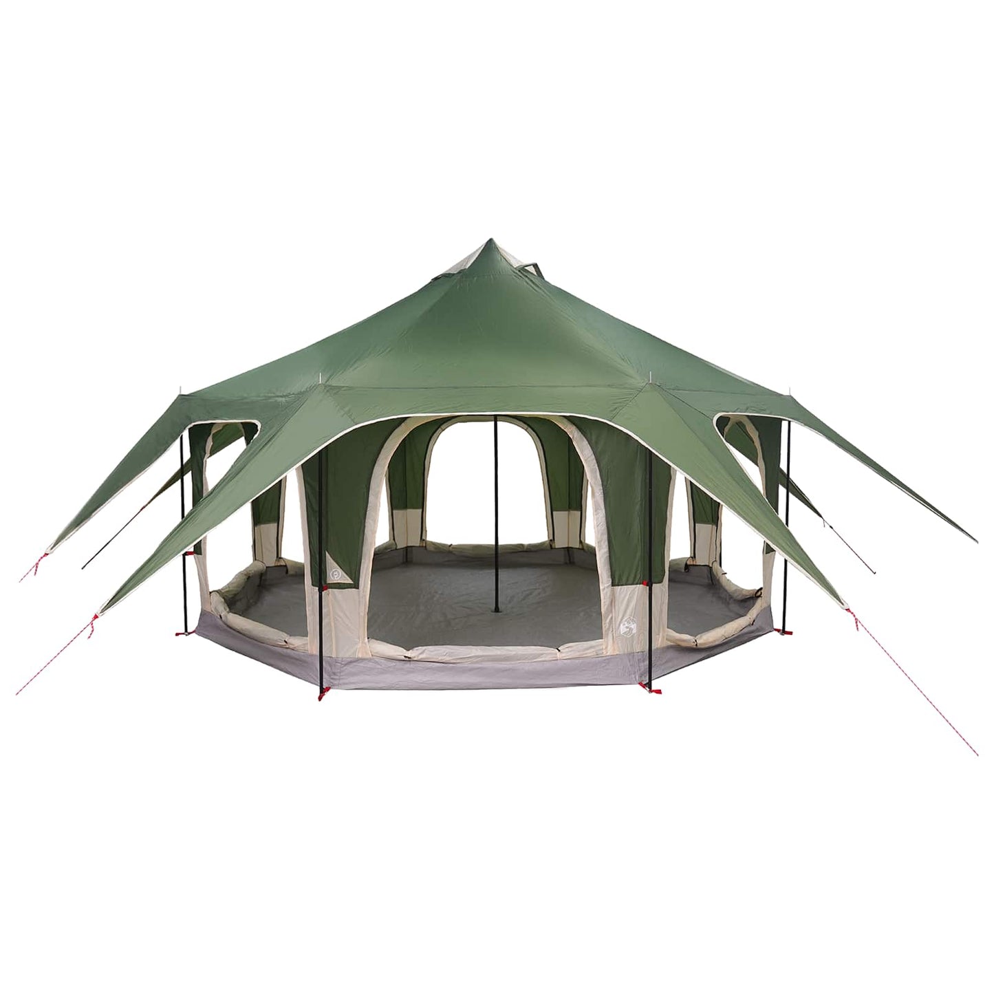 vidaXL Family Tent Green 5-Person 185T Polyester with PU Coating