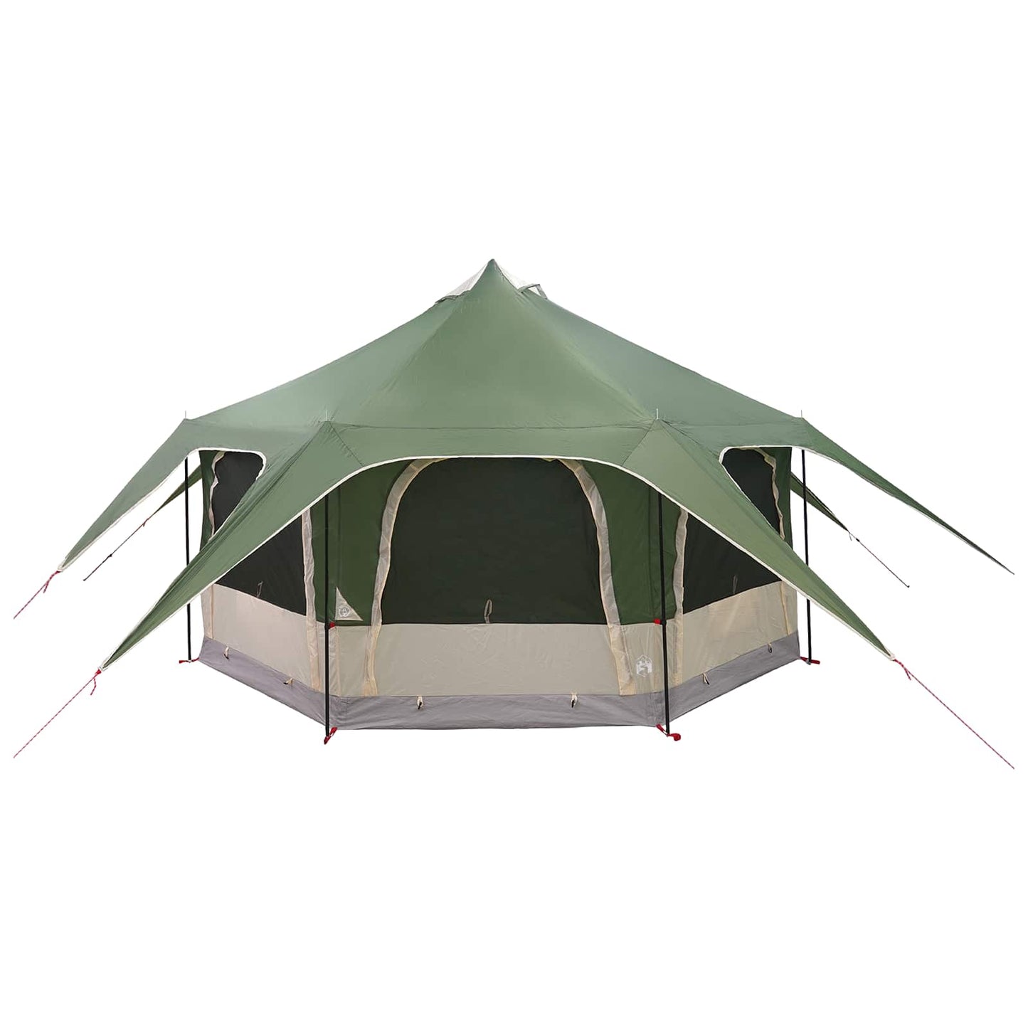 vidaXL Family Tent Green 5-Person 185T Polyester with PU Coating