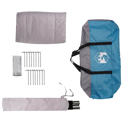 vidaXL Family Tent Blue 5-Person 185T Polyester with PU Coating
