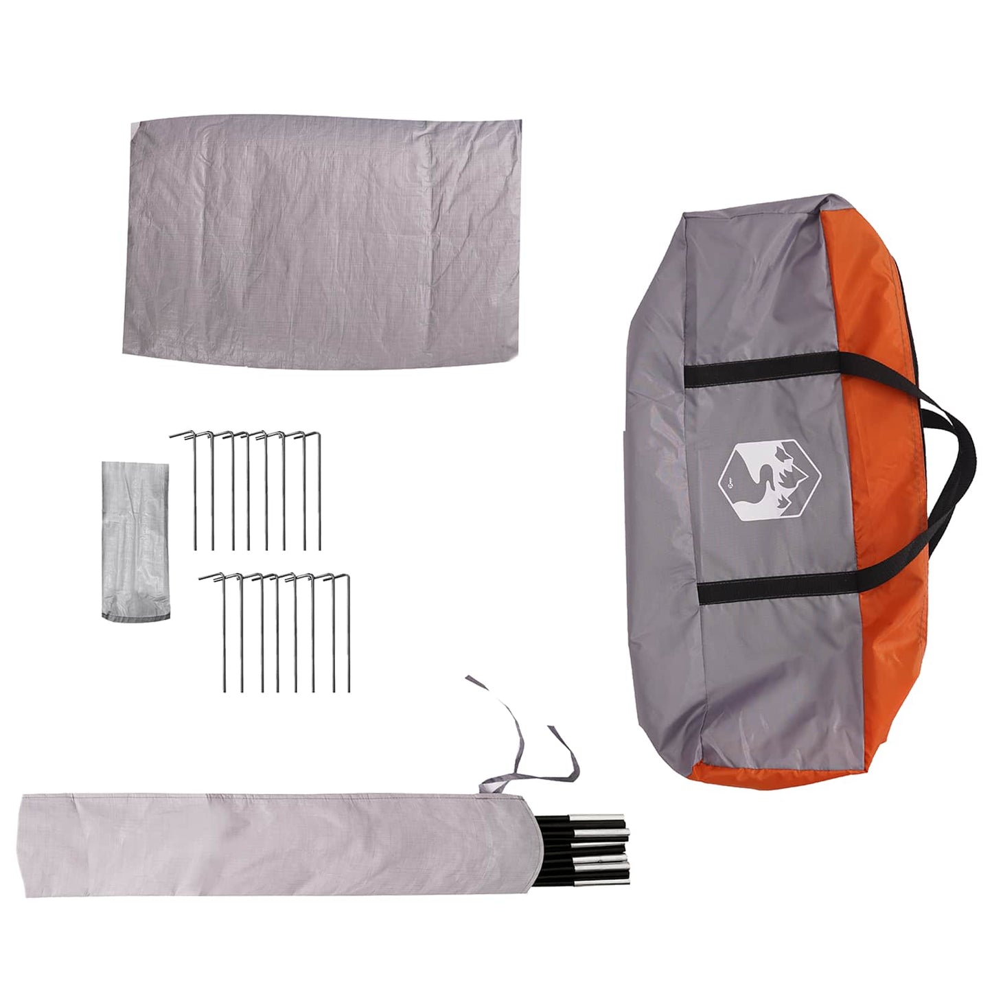 vidaXL Family Tent Grey and Orange 5-Person