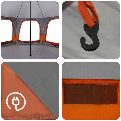 vidaXL Family Tent Grey and Orange 5-Person