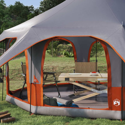 vidaXL Family Tent Grey and Orange 5-Person