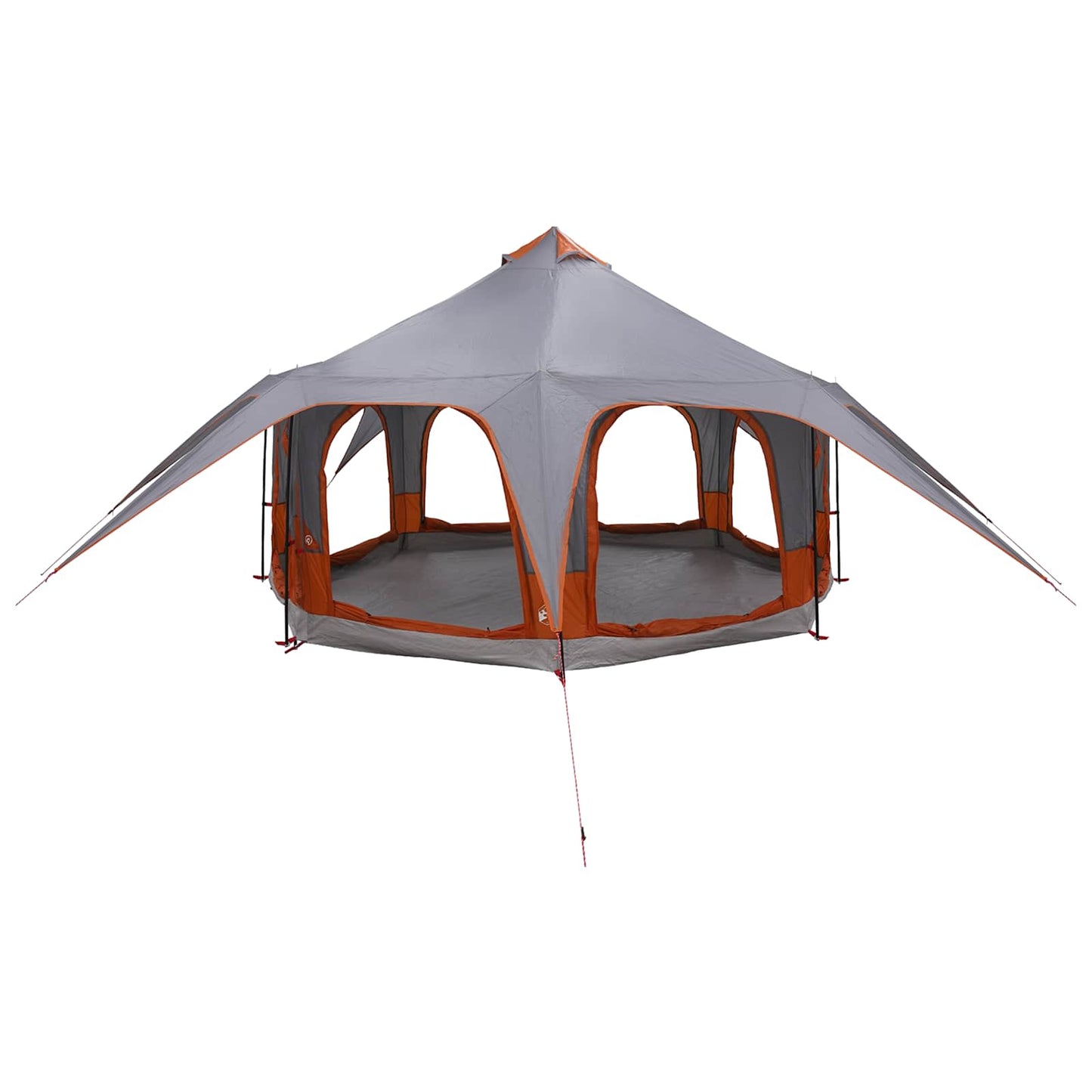 vidaXL Family Tent Grey and Orange 5-Person