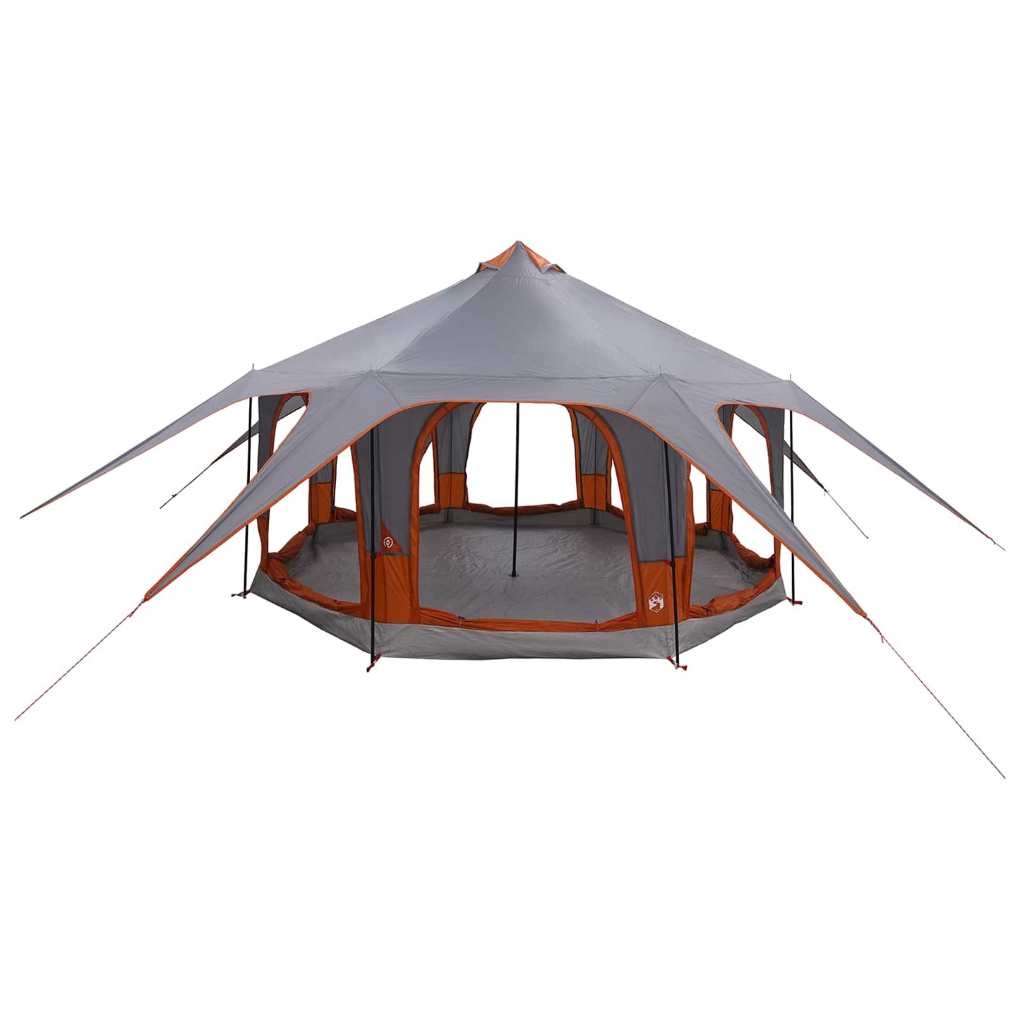 vidaXL Family Tent Grey and Orange 5-Person