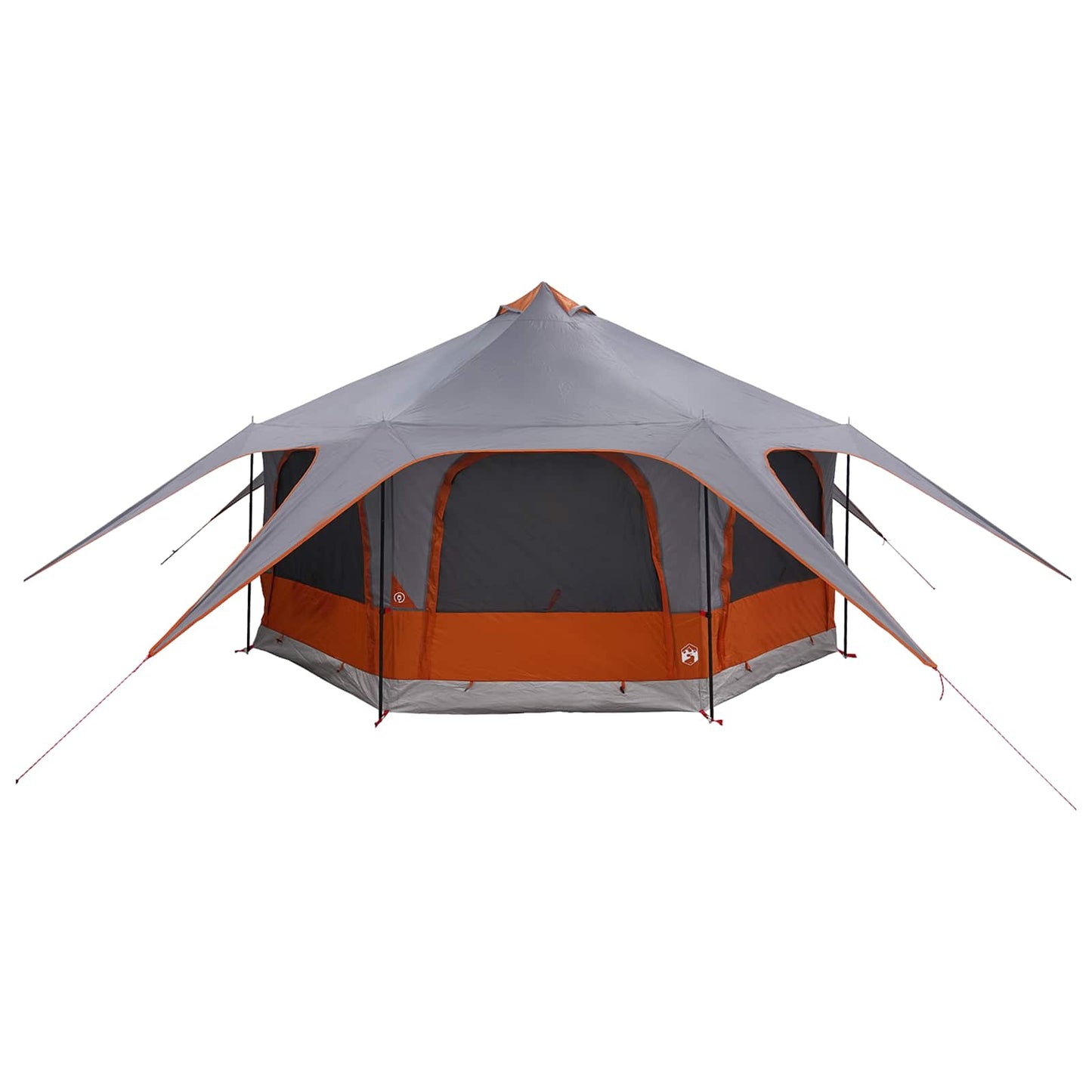 vidaXL Family Tent Grey and Orange 5-Person