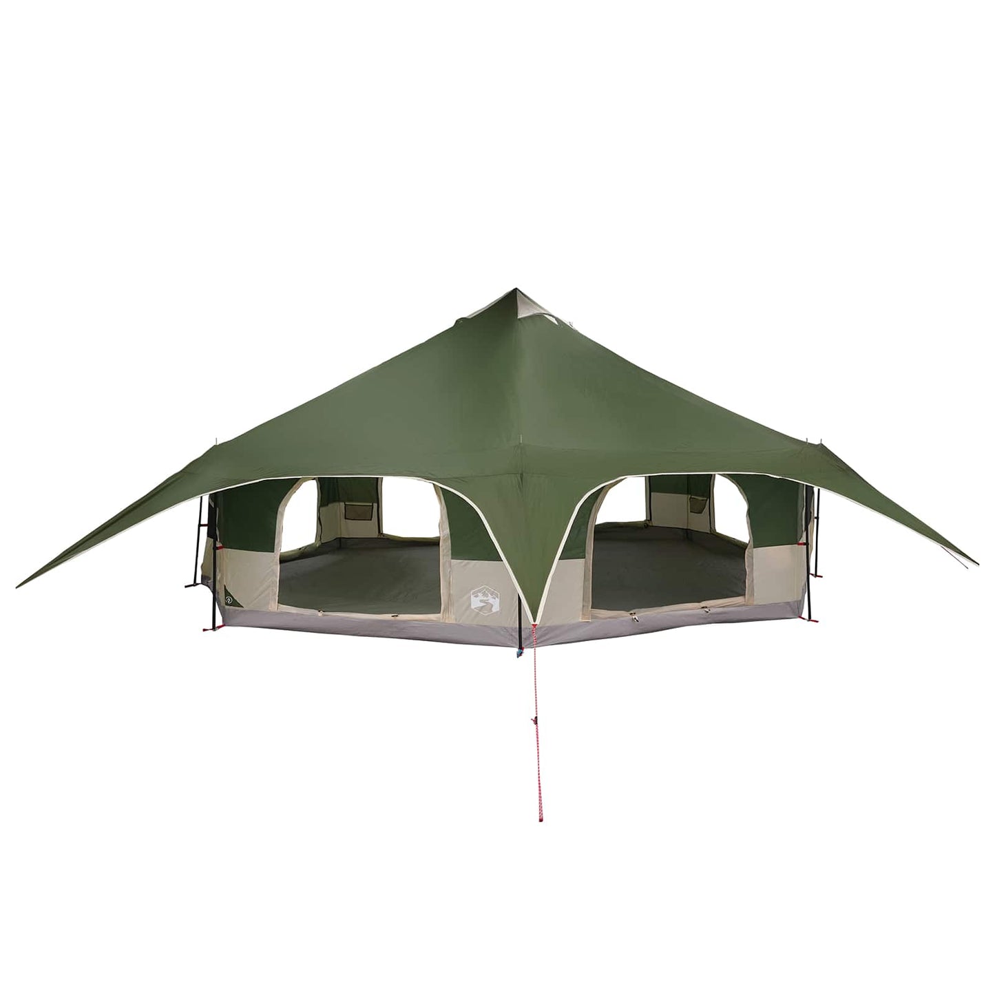 vidaXL Family Tent 18-Person Green 185T Polyester with PU Coating