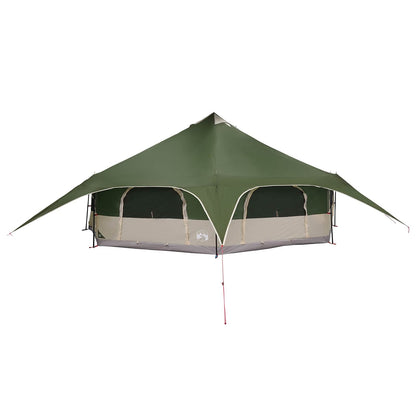 vidaXL Family Tent 18-Person Green 185T Polyester with PU Coating