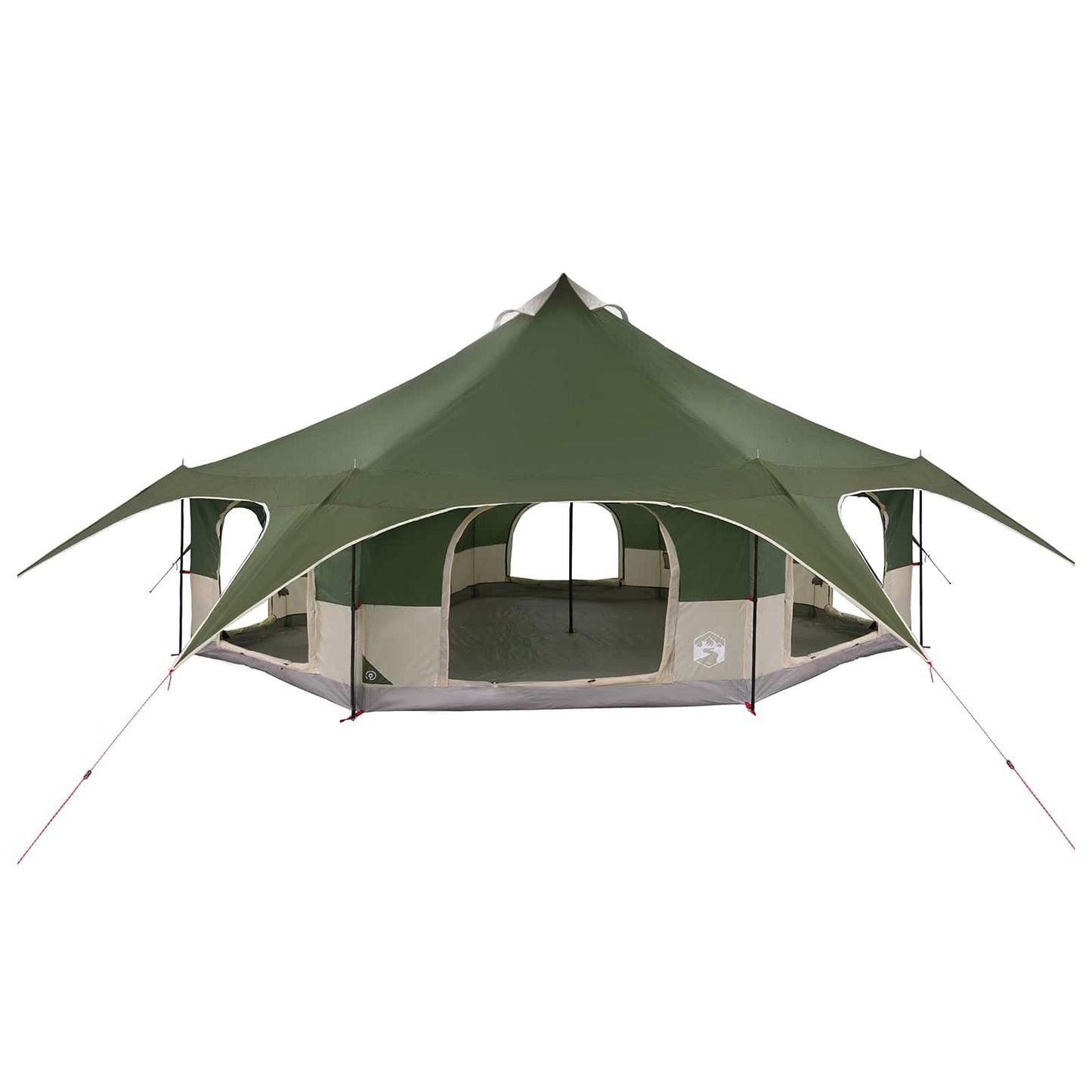 vidaXL Family Tent 18-Person Green 185T Polyester with PU Coating