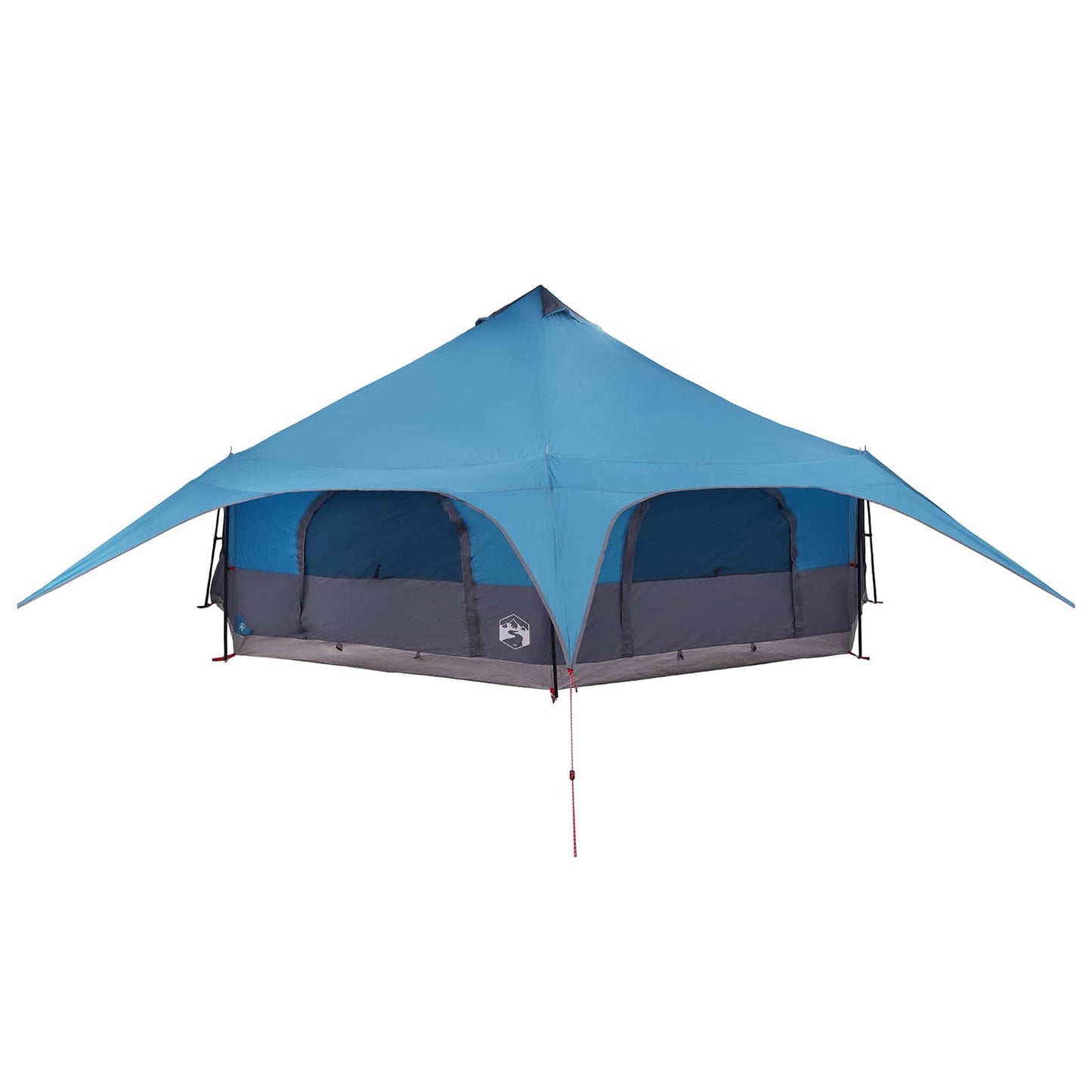 vidaXL Family Tent 18-Person Blue 185T Polyester with PU Coating