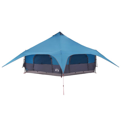 vidaXL Family Tent 18-Person Blue 185T Polyester with PU Coating