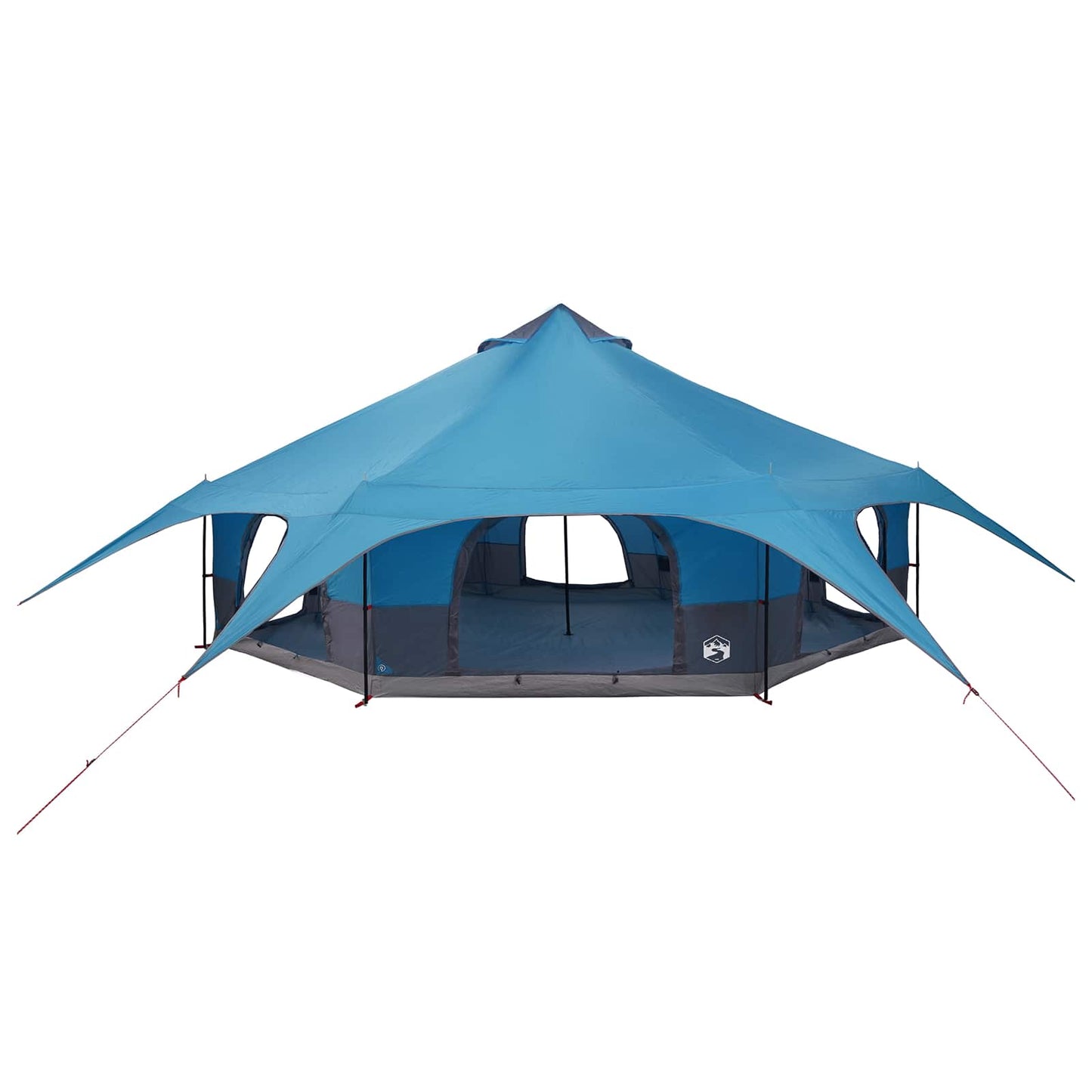vidaXL Family Tent 18-Person Blue 185T Polyester with PU Coating