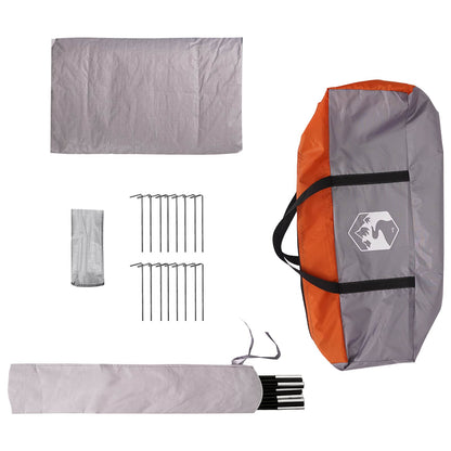 vidaXL Family Tent 18-Person Grey and Orange
