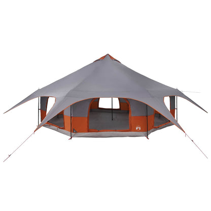 vidaXL Family Tent 18-Person Grey and Orange