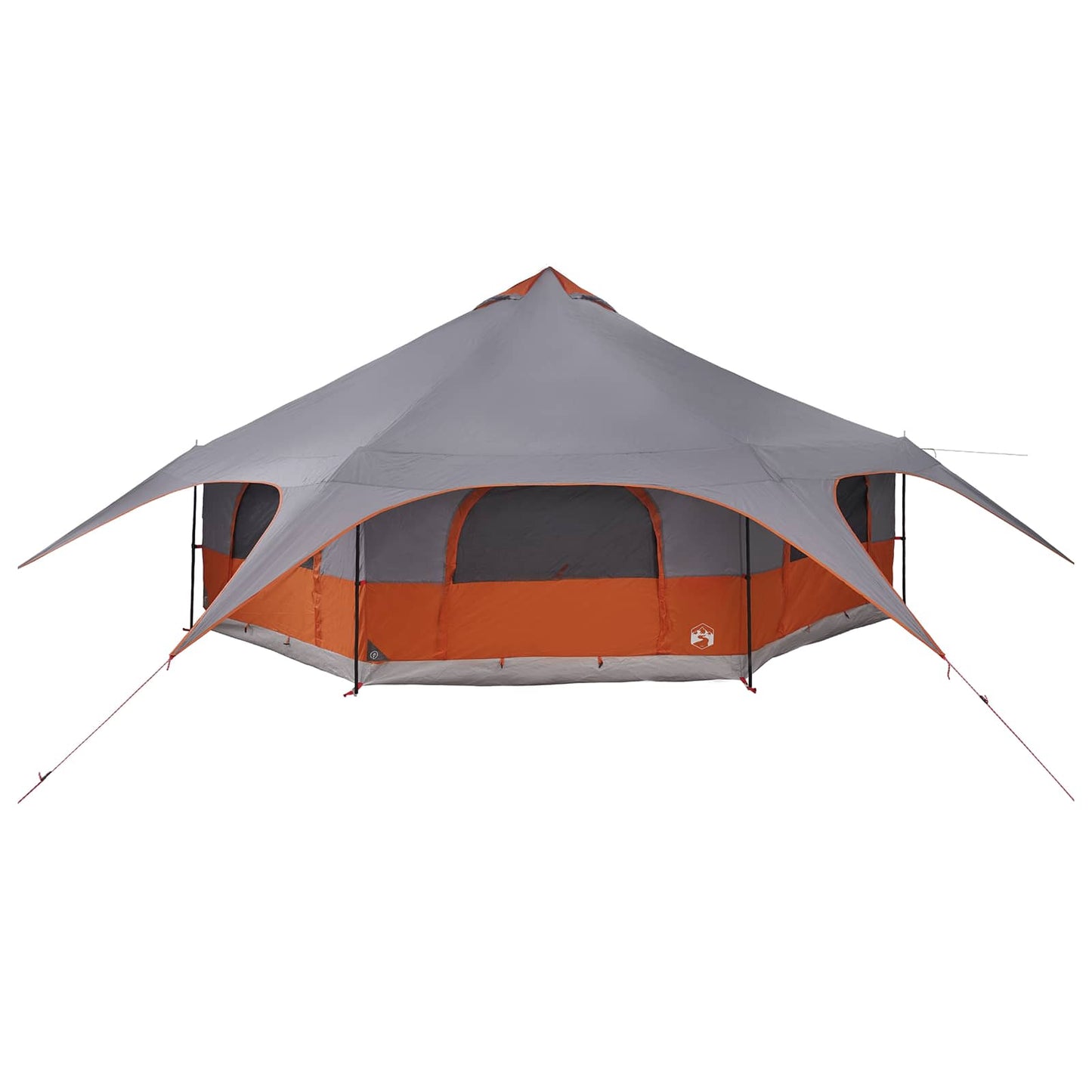 vidaXL Family Tent 18-Person Grey and Orange