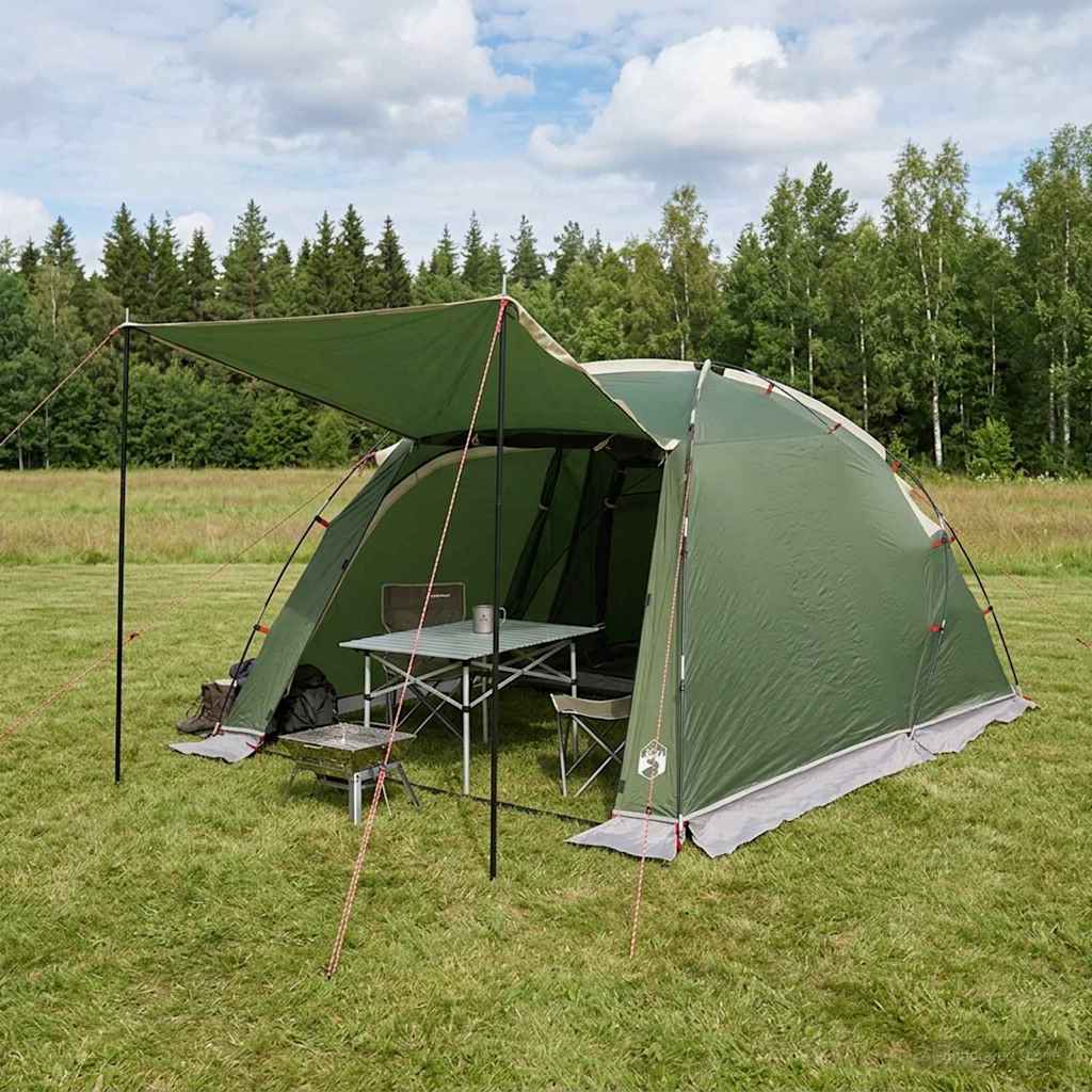 vidaXL Tunnel Tent Green 361 x 235 x 147 cm